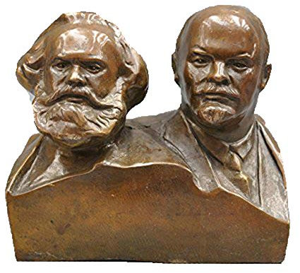 liangliang988 Tolles Kommunistische Marx und Lenin Büste Bronze Statue