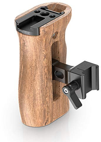 SMALLRIG Seitengriff Side Handle Schnellverschluss Holzgriff mit NATO-Klemme für Kamera Cage - 2187