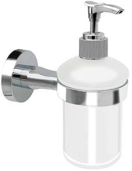 Seifenspender aus Edelstahl | Bad Badezimmer Glas Halter Halterung Seife Seifenhalter Seifenhalterung Seifenschale Spender Toilette WC