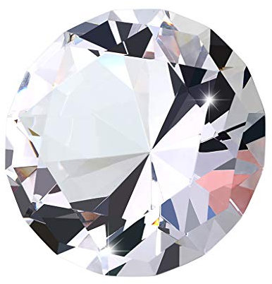 BSTKEY Crystal Diamond Paperweight - Glass Ornament Photography Art Display Wedding Party Decoration Sparkling Decorations Sunlight Reflect (100MM)