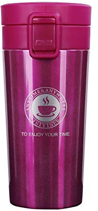 QIMEI-SHOP Thermos,Bottiglia in Acciaio Inox Isolata Design Impermeabile per Bevande Calde e Fredde Bevande tè caffè Acqua 380ml