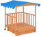 vidaXL Tannenholz Sandkasten mit Dach Sandkiste Sandbox Kindersandkasten Kinder Spielhaus Kinderspielhaus Holzhaus Holzspielhaus Garten UV50 UV Schutz Sonnenschutz