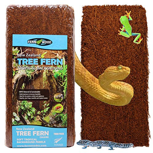 Farwood Vivarium und Terrarium Hintergrundplatten aus Neuseeland, Natur- und Faserstoff, für Reptilien-Tankhintergründe und Vivariumhintergründe, 2 Stück, Regular 12x6x.06