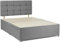 Grey Chenille Fabric Divan Bed Base with Headboard | 5FT King Size Bed Frame with 20 Inches High Headboard and 4 Storage Drawers