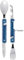 Akinod - Couverts Multifonctions 13H25 Downtown Bleu - Couverts Pliants en Acier Inoxydable - Assemblage Aimanté - Couverts Nomades Compacts 6 Fonctions dont Ouvre-Boîte et Tire-Bouchon