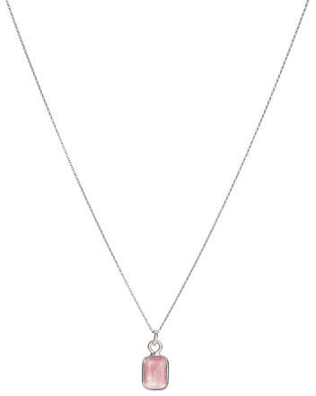 Halskette Rosenquarz Sterling silber 925