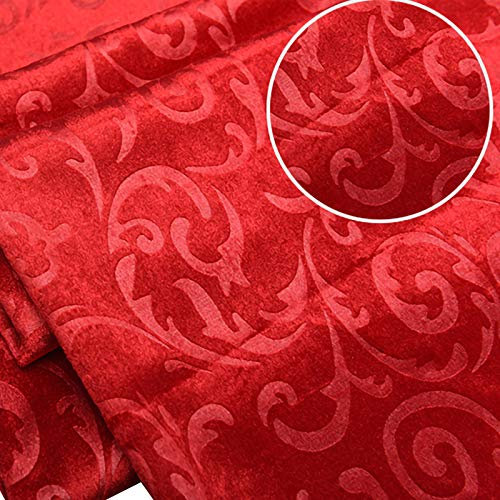 ZXC Samtstoff,weich Und Elegant,Möbelstoff, Polsterstoff Möbel Sitzbezug Stoff,145 cm Breit,Meterware Erhältlich Ab(Color:Groß Rot)