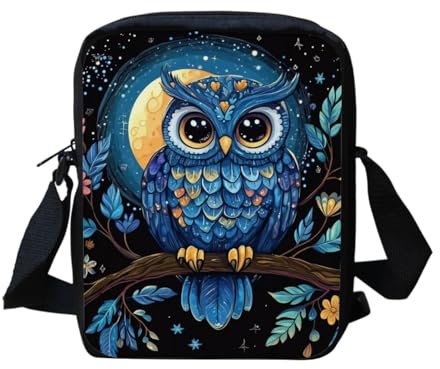 HUGS IDEA Kleine Umhängetasche mit Tiergesicht, Schultertasche