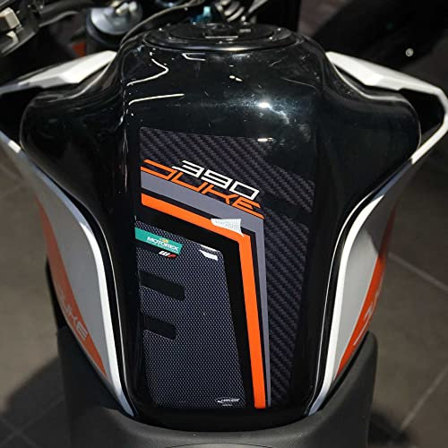 labelbike - Tankpad Aufkleber aus 3D-Harz Dekoration und Schutz des Motorradtanks kompatibel mit Ktm Duke 390 2017-2021