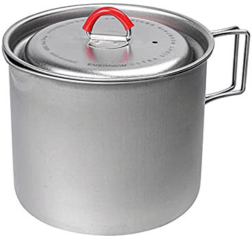 Evernew Titan leichter Campingbecher mit klappbarem Griff, 900 ml