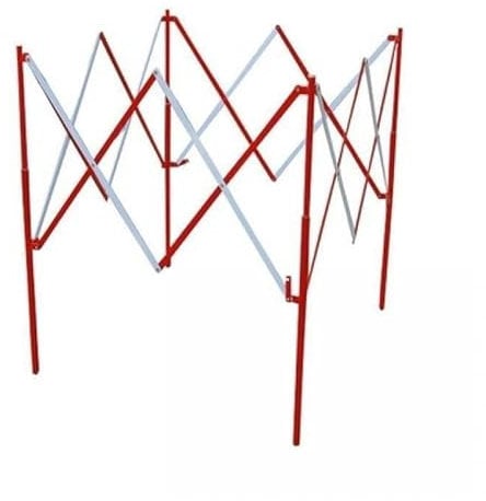 GARDE FOU 1M X 1M ALU - BARRIÈRE SIGNALÉTIQUE DE SÉCURITÉ POUR CHANTIER