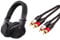 Pioneer Dj HDJ-CUE1, DJ Auriculares + Amazon Basics Cable de Audio RCA (2 machos a 2 machos), 1,2 Metros