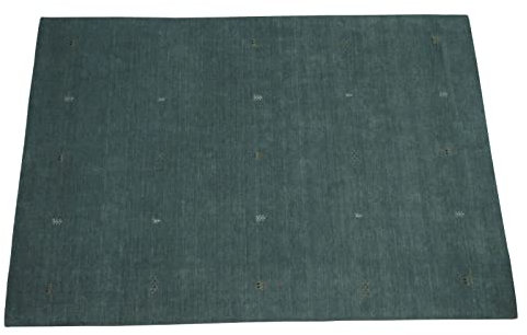Gabbeh Teppich Grau Hell Blau 100% Wolle 200x300 cm Handgewebt Compatible with Orient Lr549