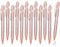OXYEFEI Rosegold Kugelschreiber mit Gravur, 12 Farben mit Stiftspitze 1mm Personalisierte Stifte Hochwertig Metall Touchpen Text Muster oder Logo für Touchscreens(12 Stück, Rosegold)