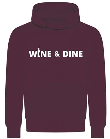 absenda Wine and Dine Kapuzenpullover - Chianti Merlot Sauvignon Flasche Wein Bordeaux Rot 2XL