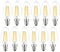 E14 Led Candle Light Bulb,Small Edison Screw,SES 4W Equivalent 40W, Warm White 2700K,400Lm,Pack of 12