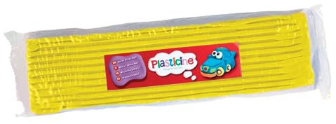 Plastilin One Color Slab 400g - Gelb, Modelliermasse für professionelle Animatoren und Modellbauer, trocknet nie aus, machen Sie Skulpturen, Modelle und Stop-Motion-Animationen