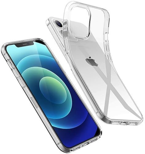 Oprimio Kristallklar Hülle für iPhone 12 Mini [Silikon Hülle] [%100 Durchsichtig] [Deutsche Material] [Ultra Dünn] Klar Handyhülle für Apple iPhone 12 Mini