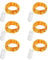 Gcstnn Micro LED Lichterkette, 6 x 20er Drahtlichterkette mit CR2032 Batterie betrieb Auf 2M Silberdraht Wasserdichte für Party, Weihnachten, Halloween, Lichter Flasche Dekoration (Orange)