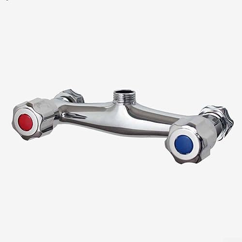 Mitigeur de douche thermostatique à double sortie en laiton chromé pour salle de bain