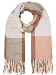 VERO MODA VMELLEN Woven Scarf GA NOOS Schal, Burnt Sienna/Checks:Sweet Dreams/Cosmic/Brown LEN/BRICH, ONE Size