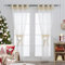 L.Z.E Gardinen Gold Weiß für Wohnzimmer Vorhänge mit Ösen 260 cm Extra Lang 2er Set Esszimmer Gardine Vorhang Gold Weiss Transparent Modern Ösenvorhang Sheer Net Curtains 140 x 260 cm Lang