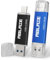 ABLAZE USB C Stick 64GB 2 Stück, Dual-USB Typ C + USB A 3.0 Speicherstick, OTG Flash Drive für Android Typ-C Handy, Laptop, Tablet, Mac, PC