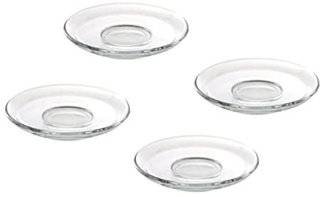 Alipis 8 Pièces Soucoupe En Verre Assiettes Rondes En Verre Soucoupes Assiettes Assiettes À Soucoupe Transparentes Assiettes À Rondes Assiettes À Thé En Verre Soucoupes Réutilisable