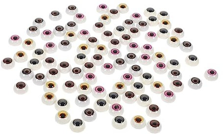 Warmhm 3D-simulationsaugen Zur Puppenherstellung 100 Stück Bastelaugen für Jungen und Mädchen Sichere Puppen-augäpfel Aus Acryl