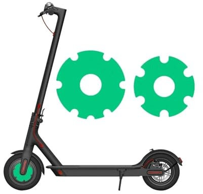 Wivplex Adesivo for ruota anteriore monopattino elettrico in PVC, copertura protettiva for motore, for Xiaomi, M365/1s/Pro Kick Scooter Accessories Set di strisce riflettenti(Green)