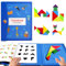 Magnetische Holz Tangram Spiele für Kinder, Magnetischer Tangram, Tangram Magnetpuzzle Geometrische Formen Puzzle Bausteine Buchform Magnetischer Tangram aus Holz