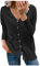 Generico Cardigan Cotone Donna Lungo Maglioni da Donna Top con Scollo a V a Maniche Lunghe Maglione da Donna Camicetta Allentata Cardigan Capispalla Top 𝐆olfino Donna Primavera Cotone (Black, XXL)