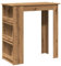 vidaXL Mesa Bar con Estante almacenaje Roble Artisan 102x50x103,5 cm