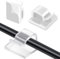 60 Stück Kabelclips, Cable Holder, Kabelklemmen Selbstklebend, Cable Clips, Outdoor Kabel Clips, Kabelmanagement Haken Draht Halter, Für Kabelbefestigung Lichterkette (Transparent)