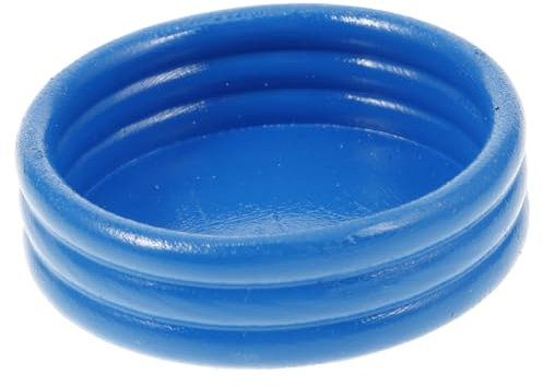 HOOTNEE Miniatur Schwimmbad für Puppenhaus Realistisches Strandparty Figuren Aufblasbares Spielzeug für Kreative Blau