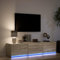 Festnight Meuble TV avec LED 165 cm Banc TV TV Table Télé Moderne Television Salon Meubles pour Audio/vidéo Meuble de Salon-Chêne sonoma-165 cm