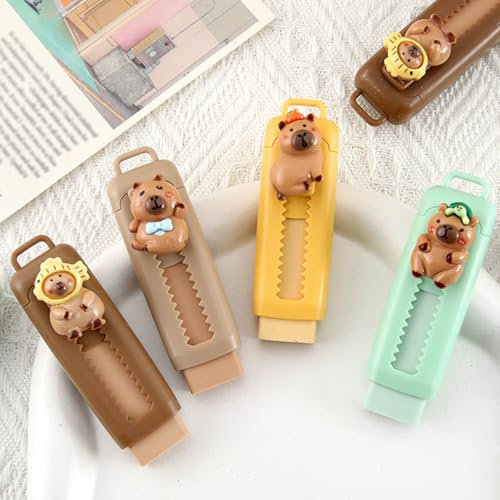 Fizdoqg 8 Stück Einziehbarer Push Pull Radiergummi Kinder Mitgebsel Lustig Radiergummis für Mitgebsel Kindergeburtstag Gastgeschenke, Give Aways Kindergeburtstag