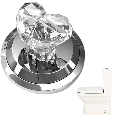 Toilet Button Pusher - Love Heart Shaped Toilet Push Button Flush Replacement, Portable Accessory Tool Press Flush Button, for Women Long Nail, Toilet Press Button, for Home Bathroom Decor