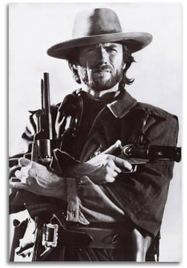 RUINOSAU Clint Eastwood Filmposter The Outlaw Josey Wales, Leinwand-Kunst, Dekor für Schlafzimmer, Wohnzimmer, moderne Wanddekoration, Geschenk, 30 x 45 cm, ungerahmter Stil