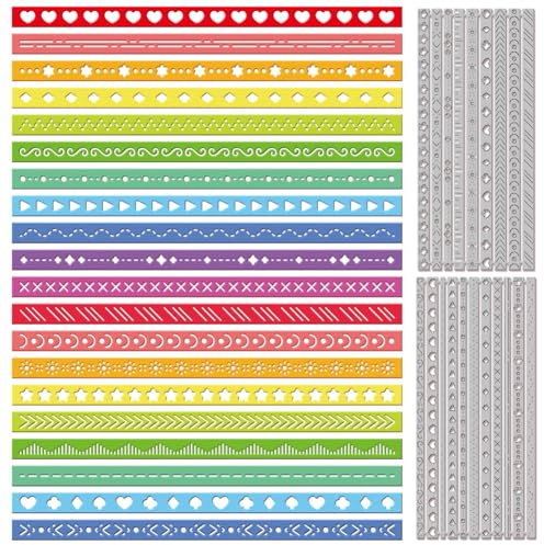 GLOBLELAND Dekorative Stanzformen Mit Nähten Stanzungen Mit Metallrahmen Spitzenrand Stanz Und Prägevorlagen Für Scrapbooking Basteln Papierkartenherstellung