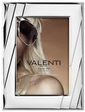 Generico Valenti - Marco de fotos de plata con diseño de rayas, 10 x 15 cm