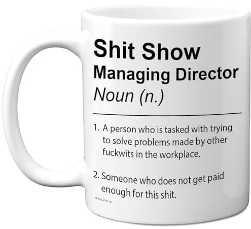 Managing Director Mug - Sh*t Show - Novelty Gifts for Managing Director from Friend Colleague, Rude Joke Presents, 11oz Ceramic Dishwasher Safe Premium Gift Mugs