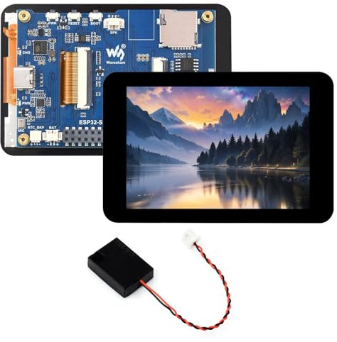 Waveshare ESP32-S3 3.5inch IPS 262K Color LCD Touchscreen Development Board (Without Case & Camera), 320x480 Resolution, Support Wi-Fi & BT5