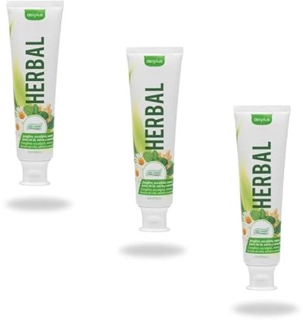 Kräuterzahnpasta mit Ingwer, Teebaum, Eukalyptus, Minze und Kamille, 3 x 100 ml, 3 Stück