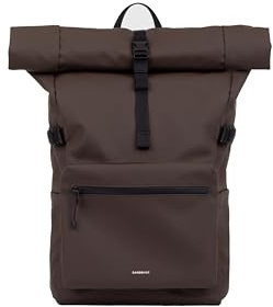Sandqvist Stream Rolltop Backpack 16”, 34L, Brown, Waterproof Laptop Backpack, 16 Laptop Compartment, Recycled Materials
