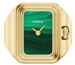 Fossil Raquel Damen 14MM Goldfarbene Edelstahlringuhr, ES5448