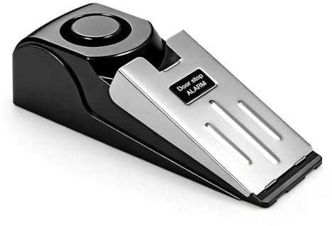KERUI Door Stop Alarm, Non-Slip Rubber Wedged Shape Door Stopper Alarm with 125dB-Adjustable Sensitivity Lightweight, Suitable for Home Hotel Travel