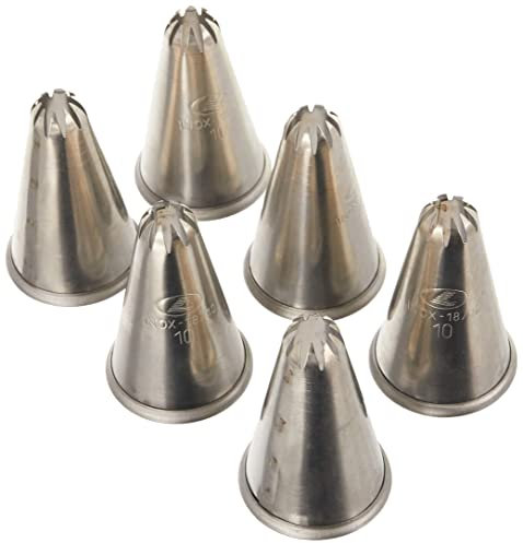 Lacor - 68980 - Pack 6 Boquillas Rosa Inox. 10cm