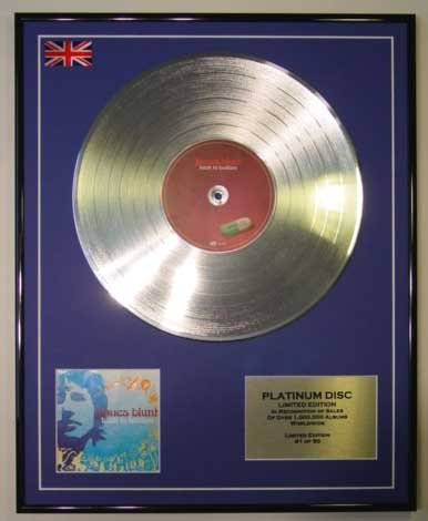 Everythingcollectible James Blunt/Limitierte Edition Platin Schallplatte/Back to Bedlam