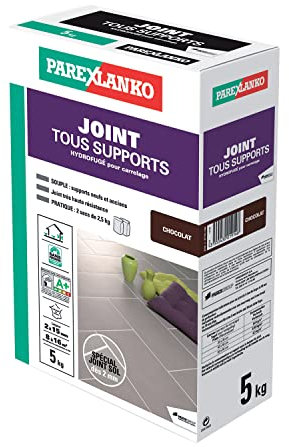 Parexlanko - Joint Tous Supports - Chocolat - Joints de carrelage de 2 à 15 mm soumis à de fortes sollicitations - Neuf et rénovation - 5kg